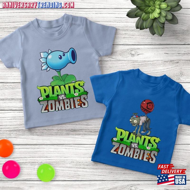 Personalized Plant Vs Zombies Shirts Halloween Custom Gift Cute Party T-Shirt Sweatshirt – Bipubunny Store