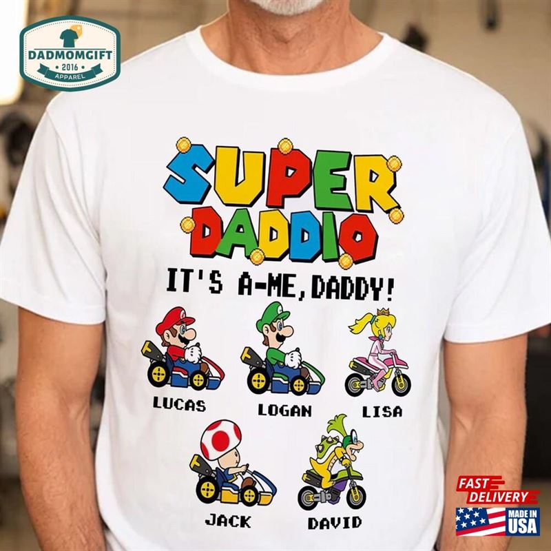 Personalized Super Daddio Game Shirt Gift For Dad Lover Classic Sweatshirt