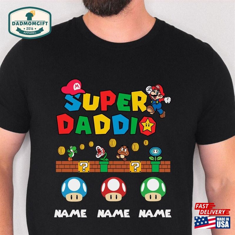 Personalized Super Daddio Game Shirt Kiddio Mommio Sweatshirt Unisex