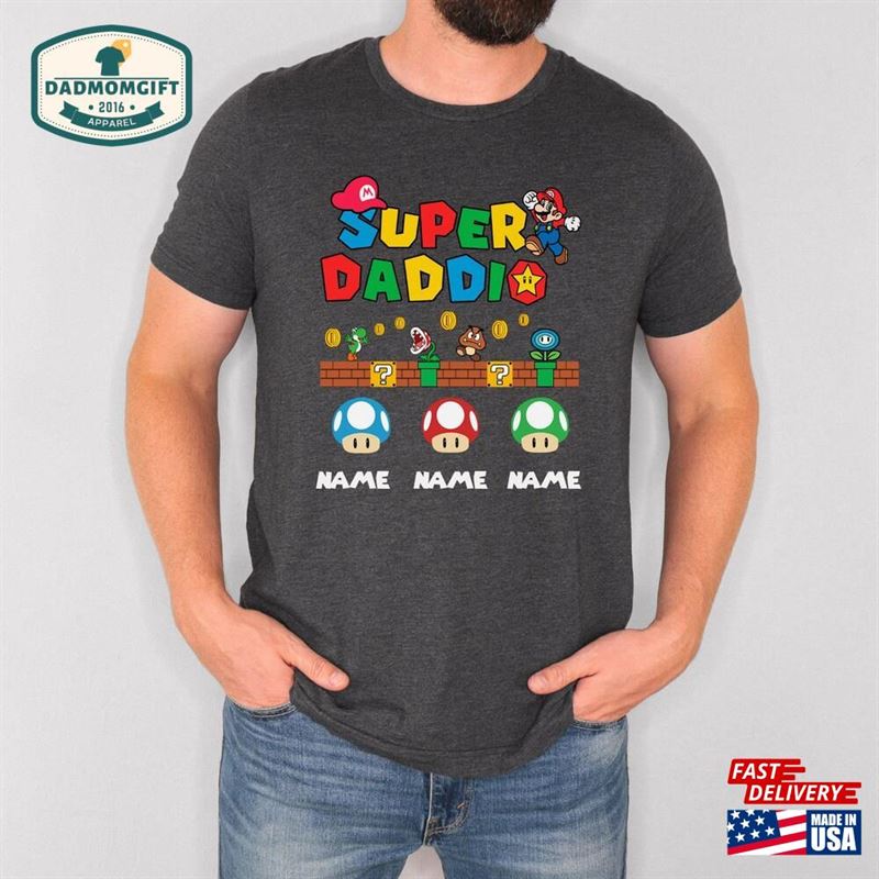 Personalized Super Daddio Game Shirt Kiddio Mommio Sweatshirt Unisex