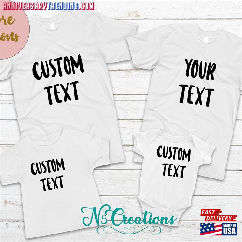 Personalized T-Shirt Custom Shirt Shirts Classic -Bipubunny Store