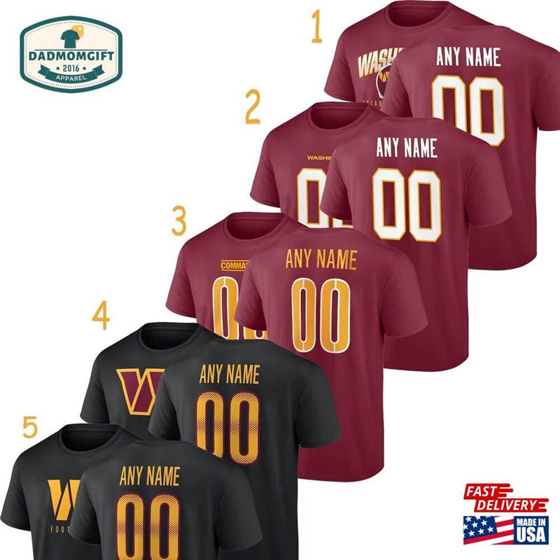 Personalized Washington Football T-Shirt Custom Name And Number Shirt Hoodie