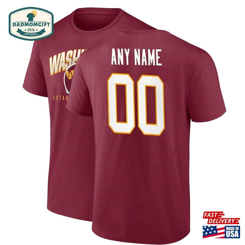 Personalized Washington Football T-Shirt Custom Name And Number Shirt Hoodie