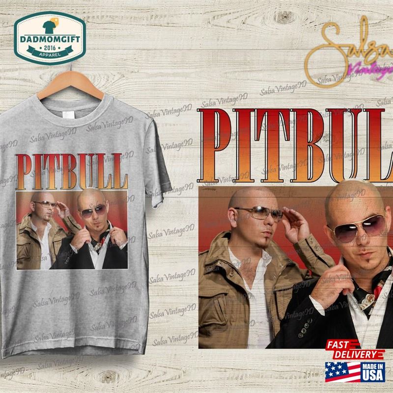 Pitbull Shirt Hip Hop Vintage 90S Sweatshirt Unisex