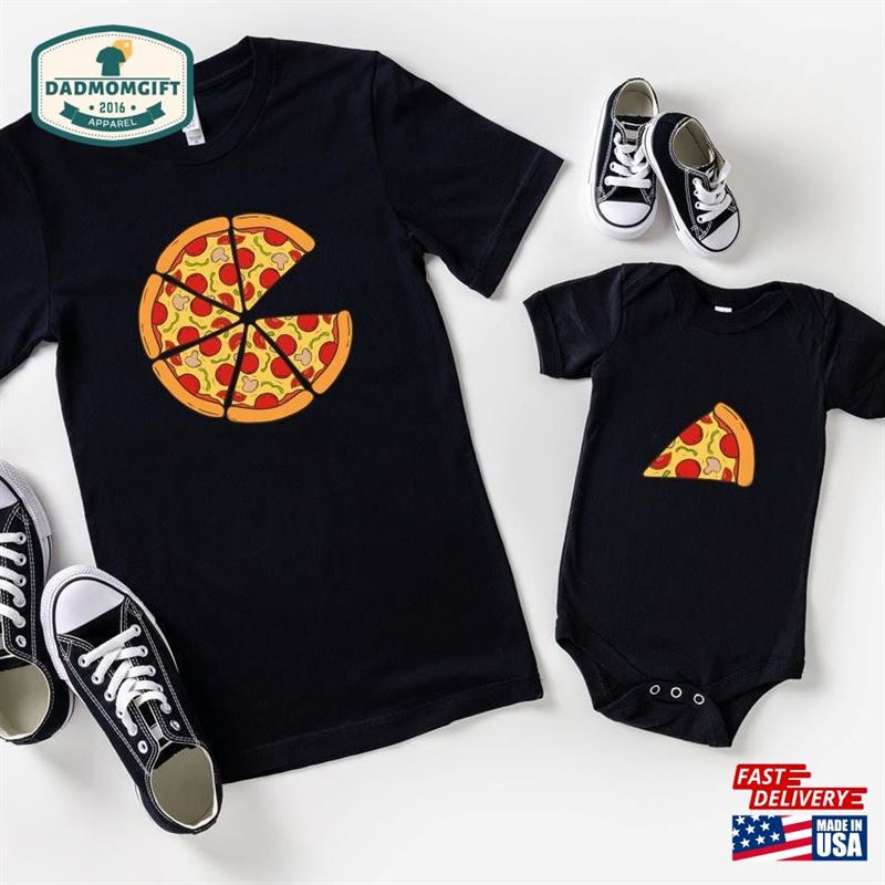 Pizza Slice Matching Black T-Shirt Hoodie Sweatshirt