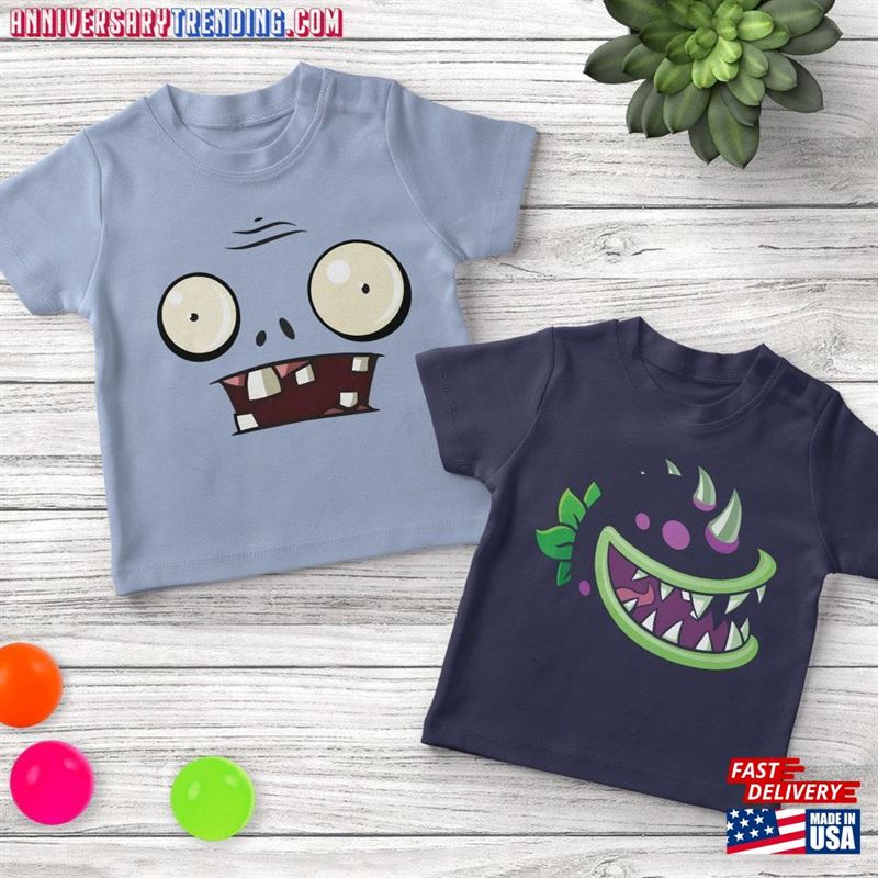 Plants Vs Zombies Video Game Shirt And Costume Halloween Custom Group Hoodie T-Shirt – Bipubunny Store