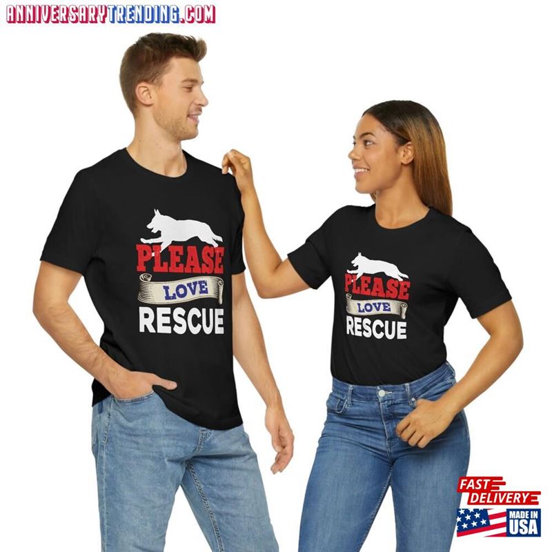 Please Love Rescue Shirt Dog Father Unisex T-Shirt – Bipubunny Store