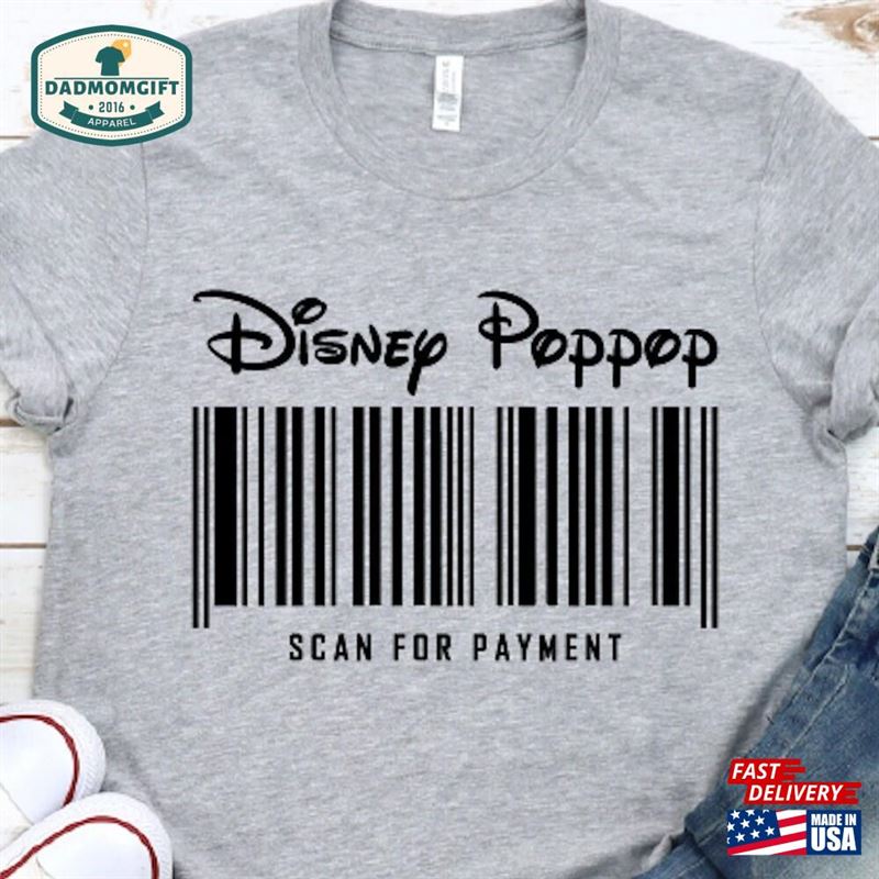 Poppop Scan For Payment Shirt Funny Dad Retro T-Shirt Hoodie