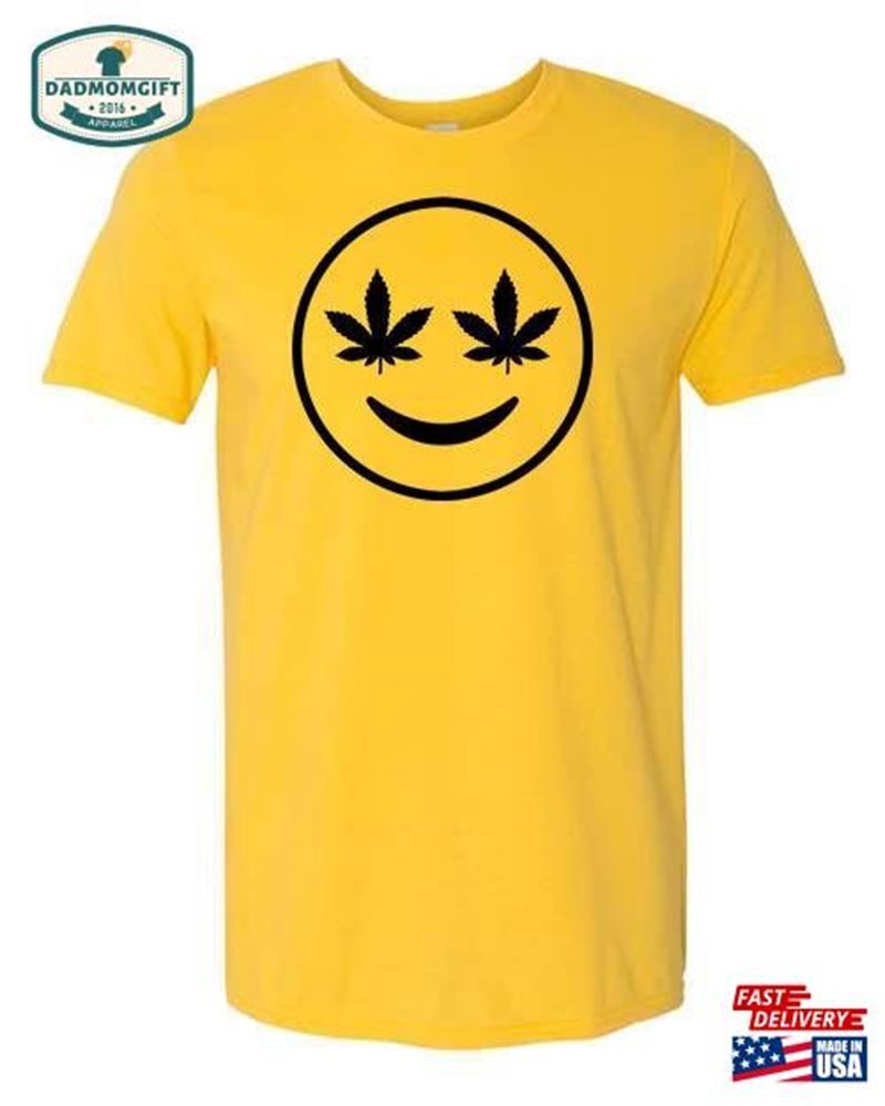 Pot Leaf Smiley Face T-Shirt Hoodie Classic