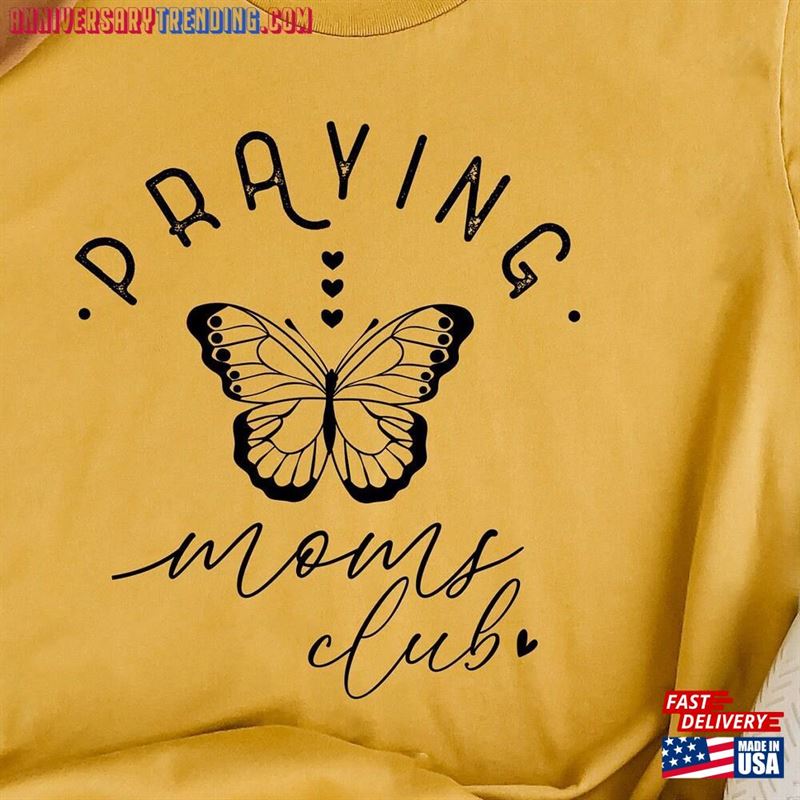 Praying Moms Club Shirt Mothers Day Gift Expecting Mom Unisex Classic -Bipubunny Store