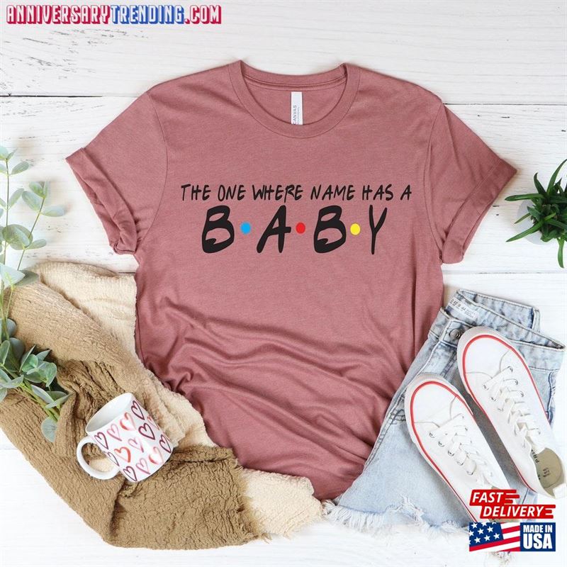 Pregnancy Announcement Shirt Reveal Mom T-Shirt Classic – Bipubunny Store