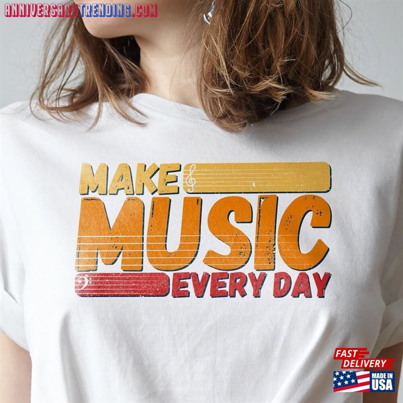 Premium Unisex Quot Make Music Every Day Hoodie T-Shirt – Bipubunny Store