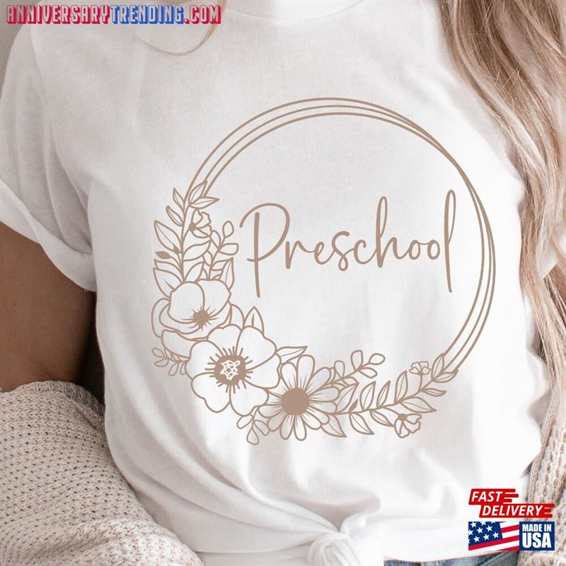 Preschool Floral T-Shirt Teacher Shirt Teaching New Future Pre K Hoodie Sweatshirt -Bipubunny Store