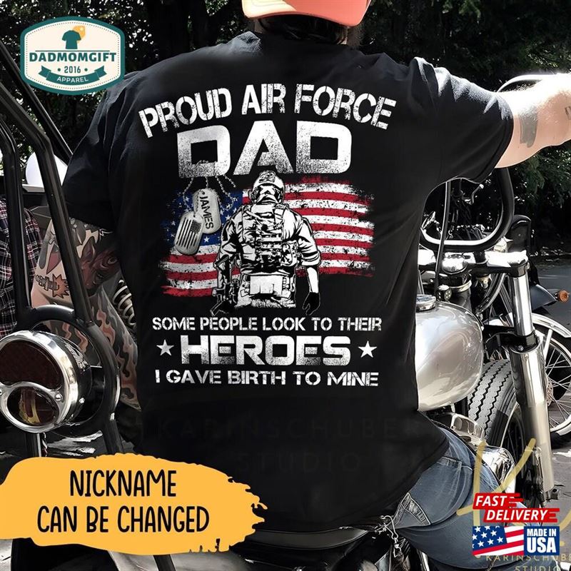 Proud Air Force Dad Mom Shirts Family T-Shirt Unisex