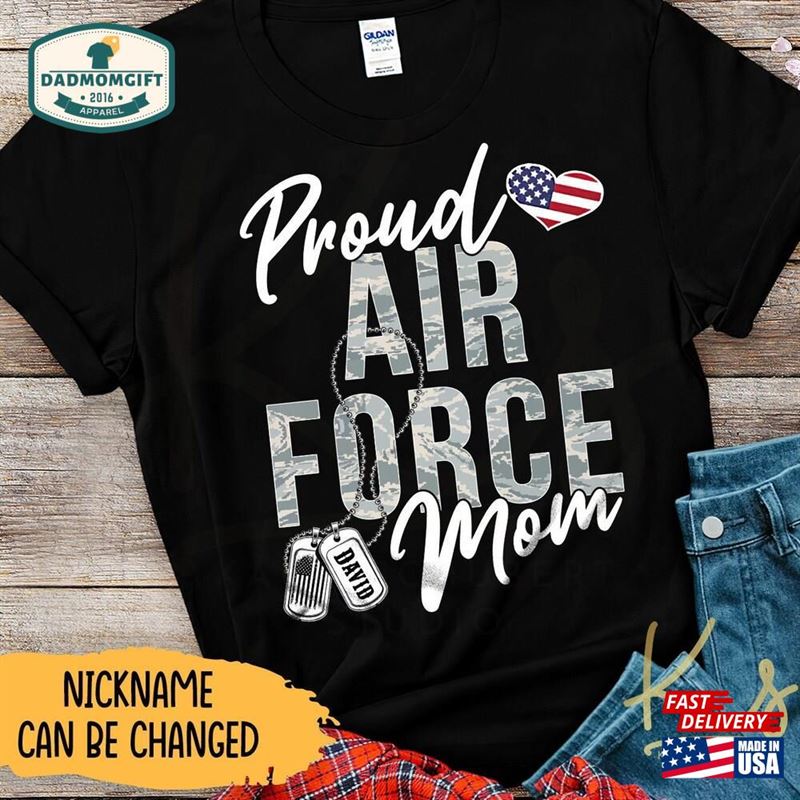 Proud Air Force Mom Dad Shirt Family Classic Hoodie