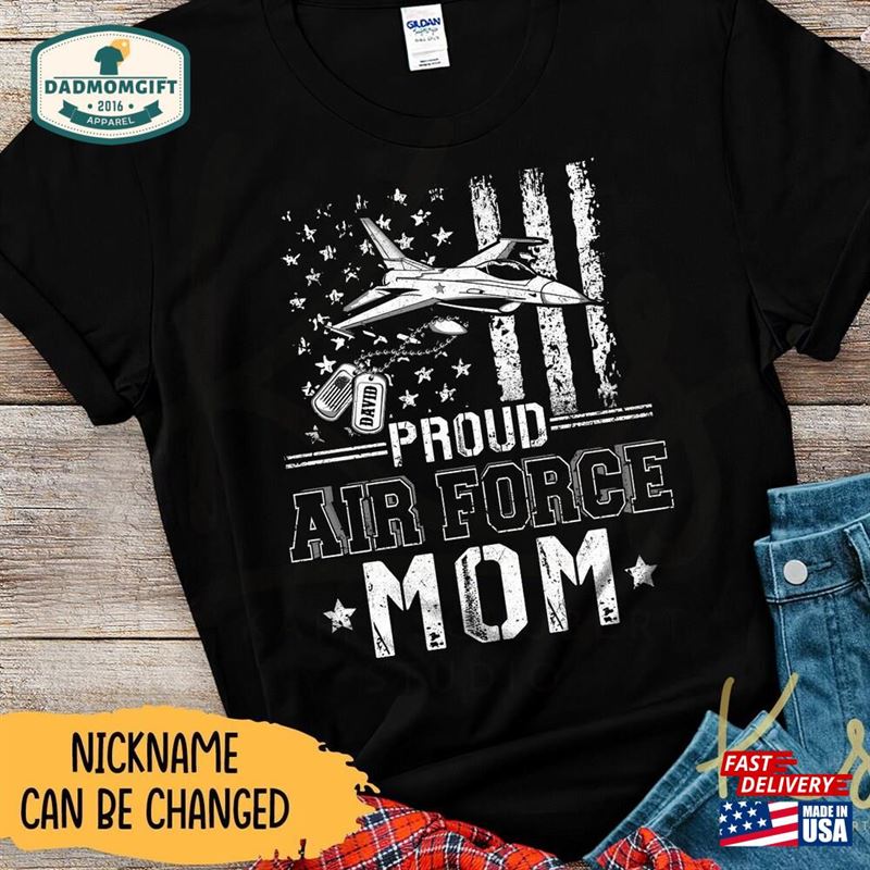 Proud Air Force Mom Retro Vintage Shirt Family Hoodie Unisex