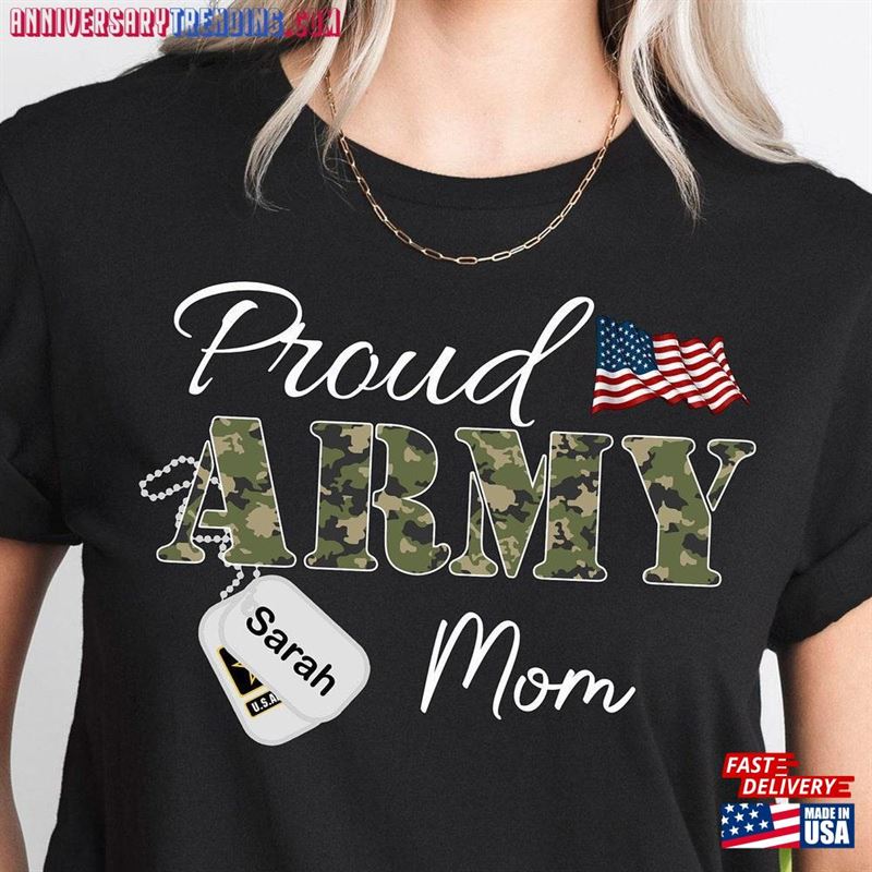 Proud Army Family Group Shirts Cool Usa Navy Dad Mom T-Shirt Custom Outfits Sweatshirt – Bipubunny Store