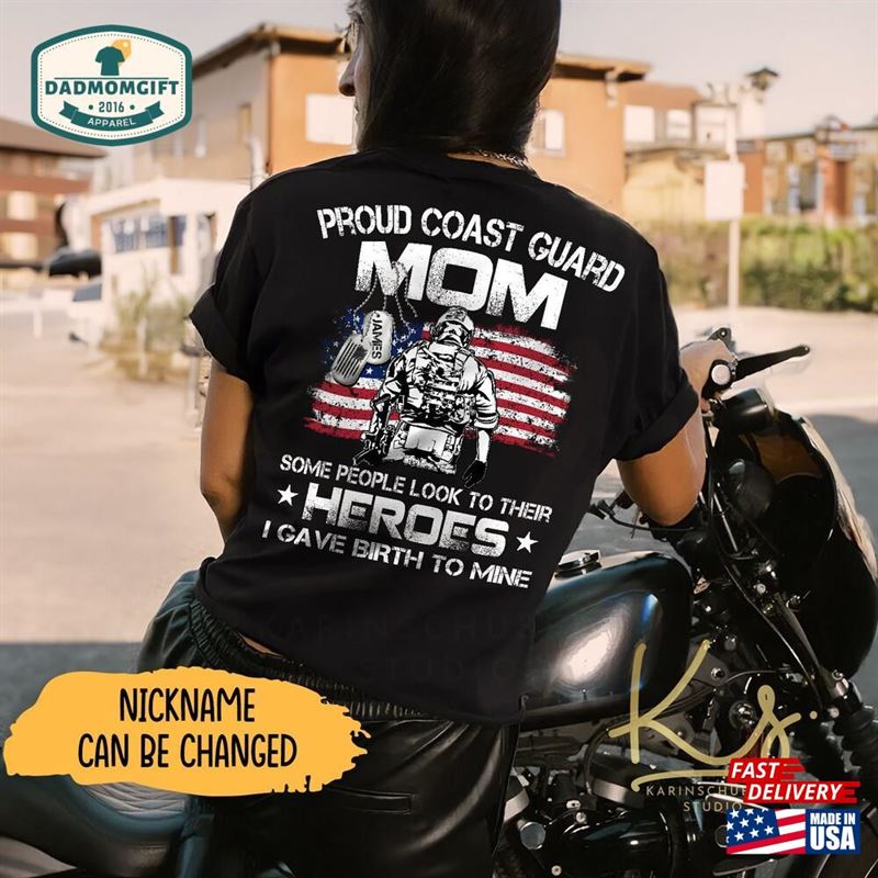 Proud Coast Guard Dad Mom Family Shirts T-Shirt Unisex