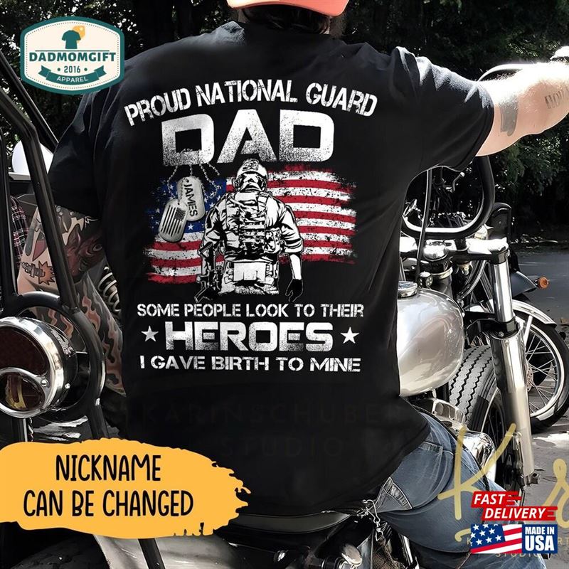 Proud National Guard Dad Us Family Shirts Classic Hoodie