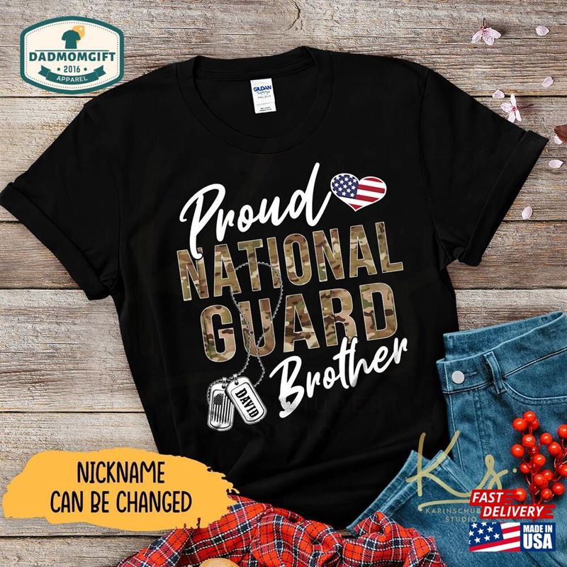 Proud National Guard Mom Dad Family T-Shirt Classic