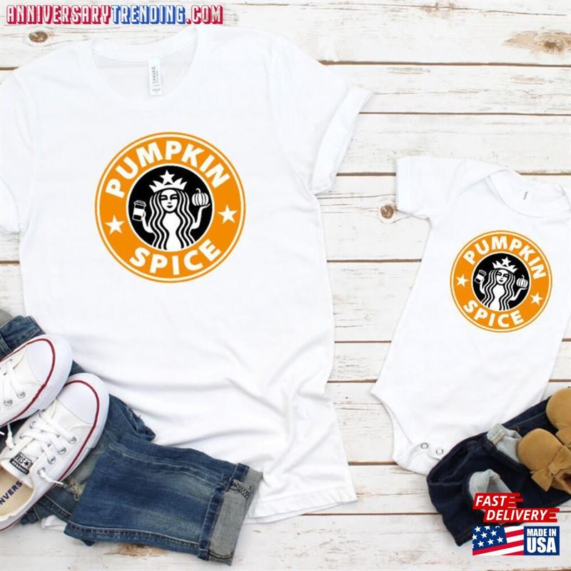 Psl Pumpkin Spice Latte Fall Starbucks Coffee Matching Mom And Baby Handmade Tshirt T-Shirt Hoodie – Bipubunny Store