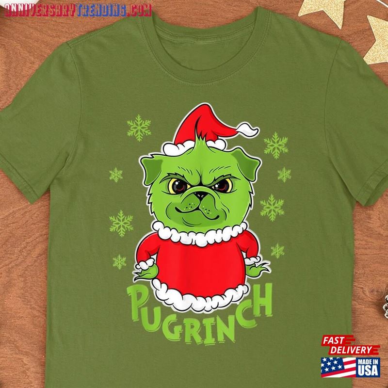 Pugrinch Christmas Shirt For Her Unisex Sweatshirt – Bipubunny Store