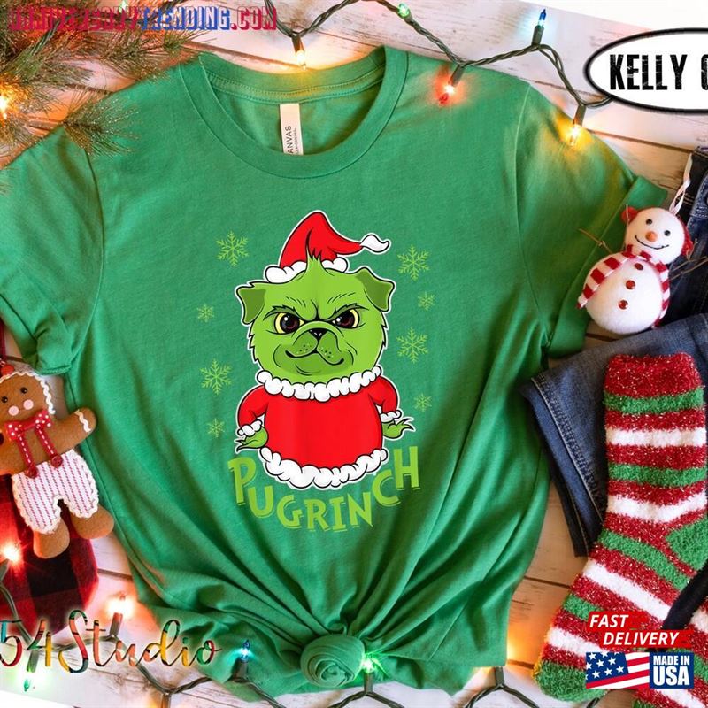 Pugrinch Christmas Shirt For Her Unisex Sweatshirt – Bipubunny Store