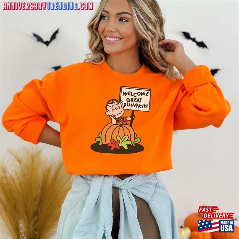 Pumpkin Patch Halloween Shirt Peanuts Nostalgic T-Shirt Classic Sweatshirt -Bipubunny Store