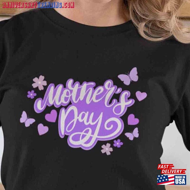 Purple Mother’s Day 100% Cotton Tee T-Shirt Family Gift For Mom Unisex Classic – Bipubunny Store