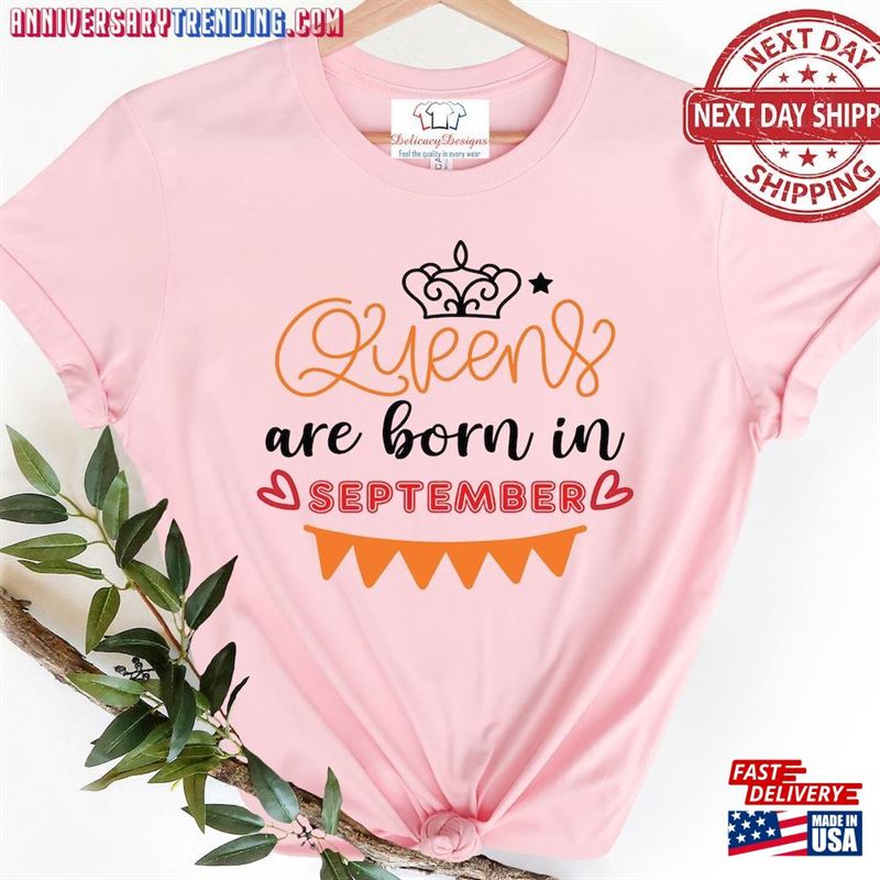 Queens Are Born In August Birthday Shirt Gift For Wife T-Shirt Hoodie – Bipubunny Store