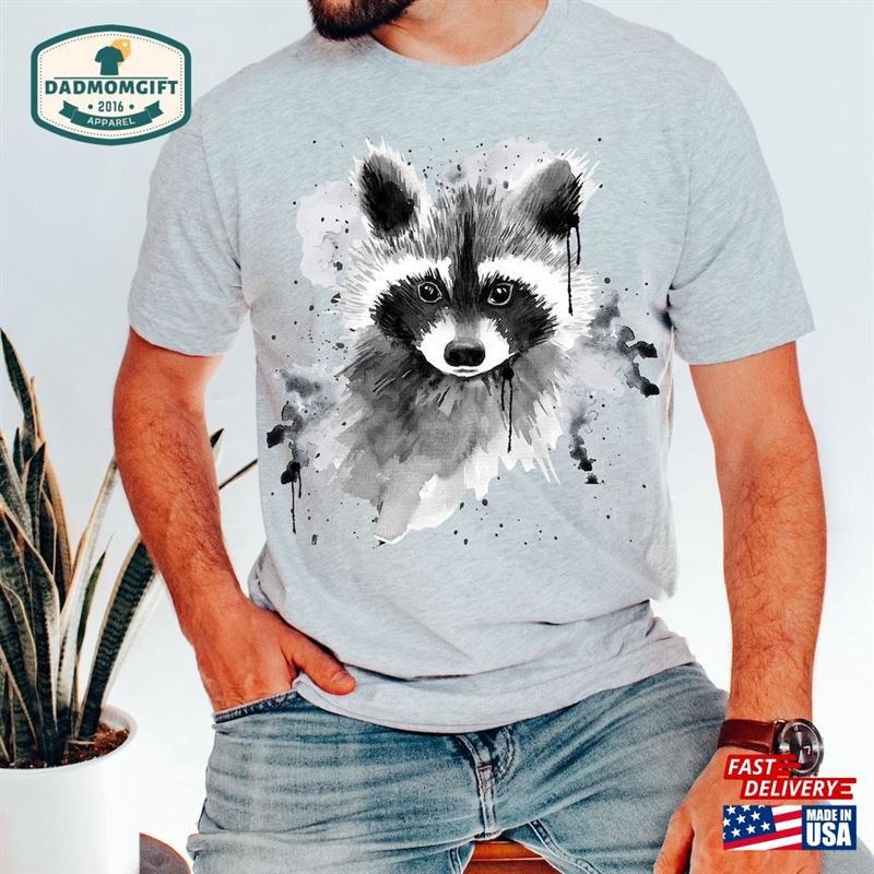 Raccoon Shirt Unisex Watercolor Tee Wildlife Animal Hoodie