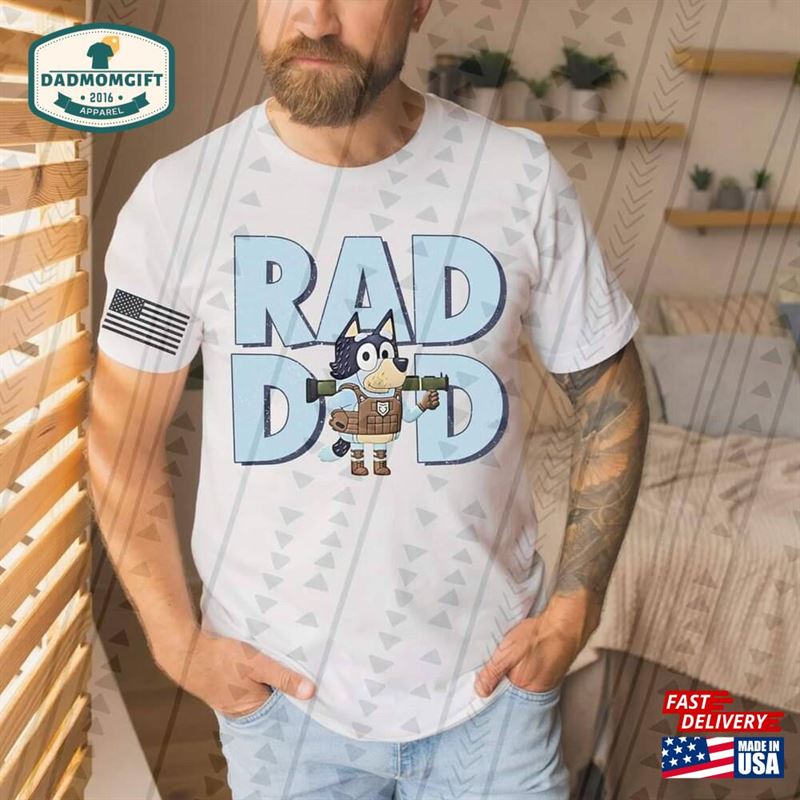 Rad Dad Bluey T-Shirt Tee Unisex Kid Cartoon Hoodie