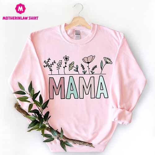 Raising Wildflowers Mama Shirt, Floral Mama Shirt, Gift for Mom, Mothers Day Gift, Wildflower Mom Tee, Flower Mama Gift, Best Mom T-Shirt