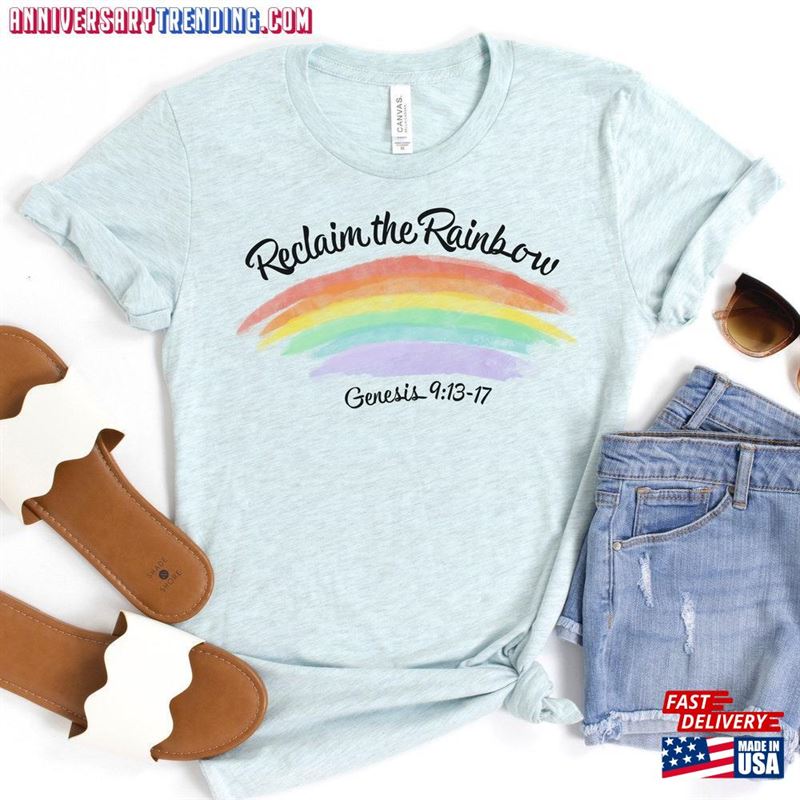 Reclaim The Rainbow Shirt Genesis 9 13 Classic T-Shirt – Bipubunny Store