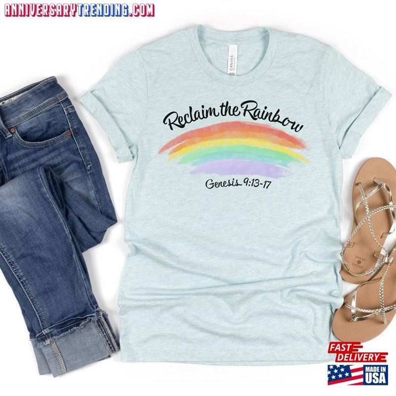 Reclaim The Rainbow Shirt Genesis 9 13 Classic T-Shirt – Bipubunny Store