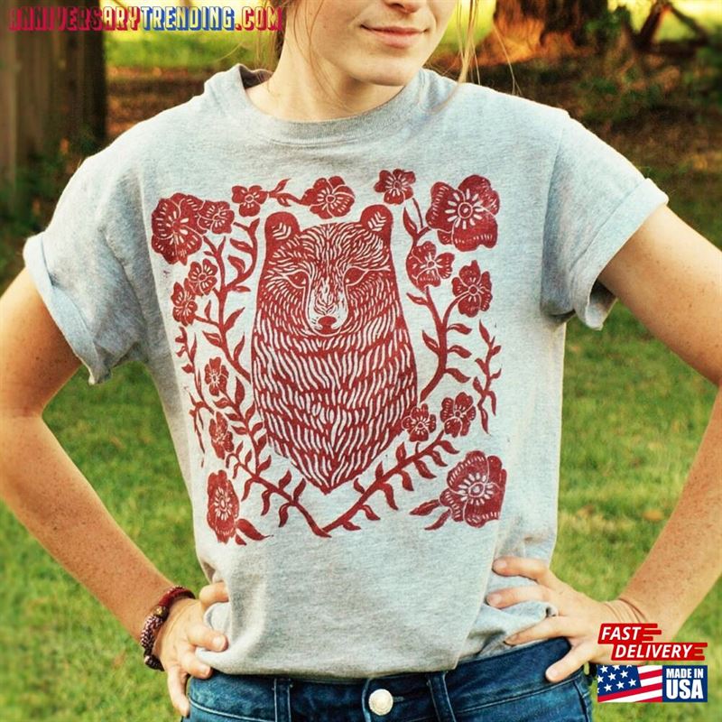 Red Quot Bearflower T-Shirt Unisex Sweatshirt – Bipubunny Store