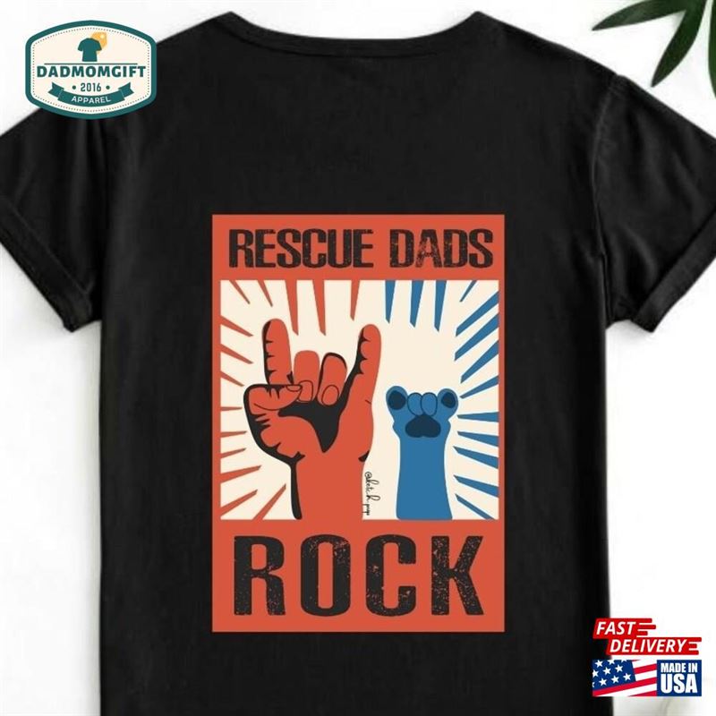 Rescue Dad Rocks Shirt Sustainable Hoodie Classic