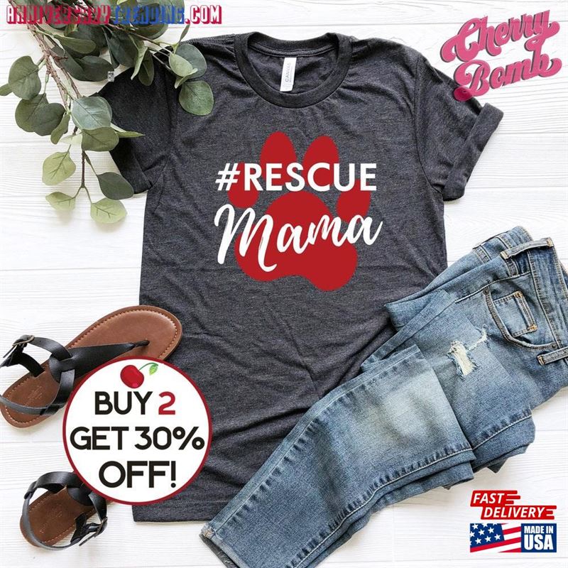 Rescue Mama White On Red Sweatshirt Classic – Bipubunny Store