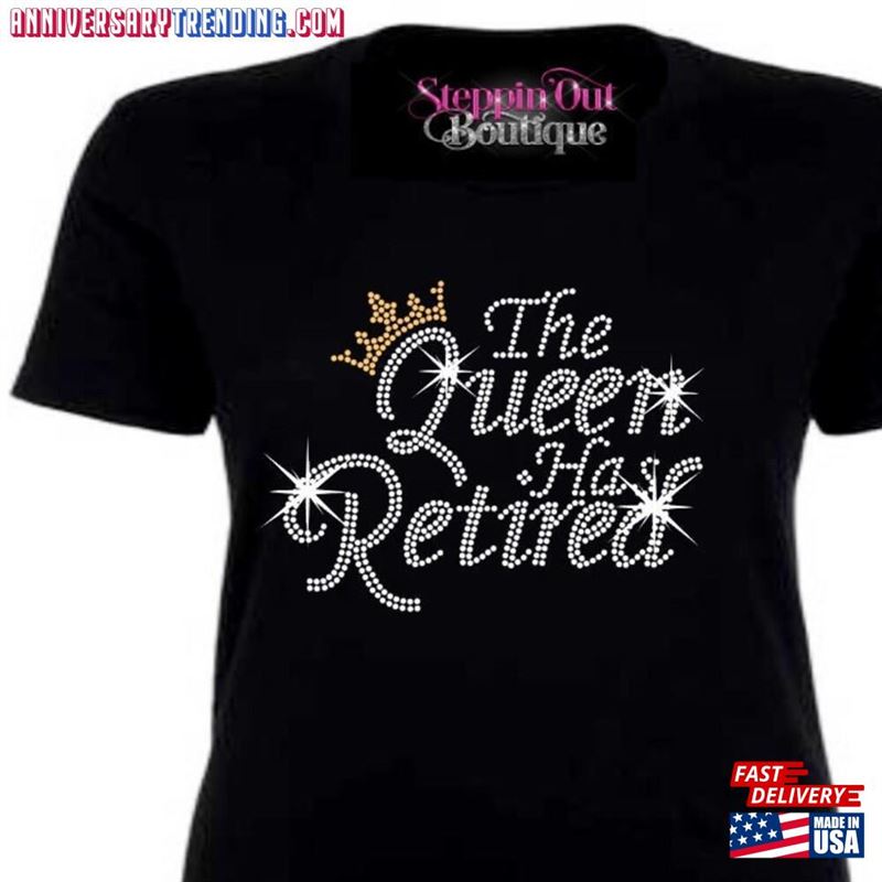 Retirement Bling Rhinestone Shirt Retired T-Shirt For Women Unisex Classic – Bipubunny Store