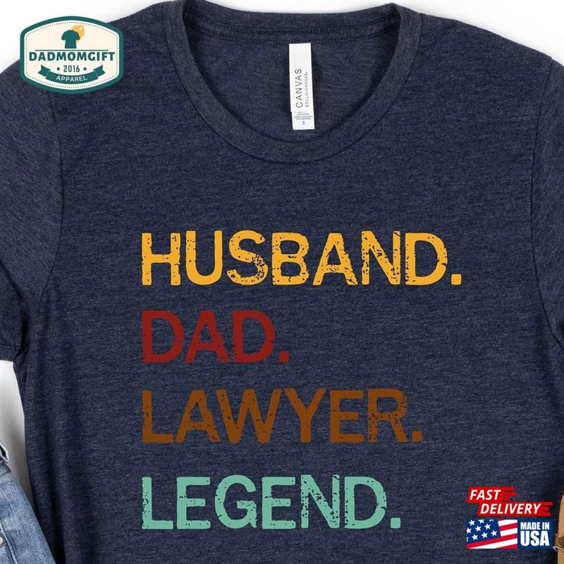 Retro Dad T-Shirt Lawyer Birthday Gift For Sweatshirt Classic