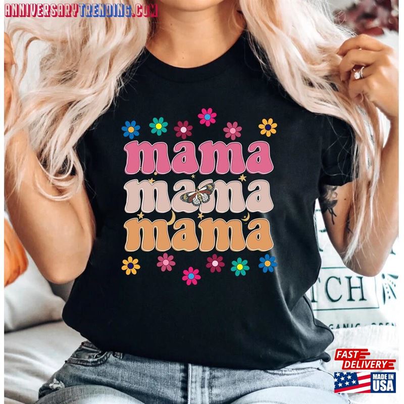 Retro Floral Mama T Shirt For Mom Sweatshirt Classic – Bipubunny Store