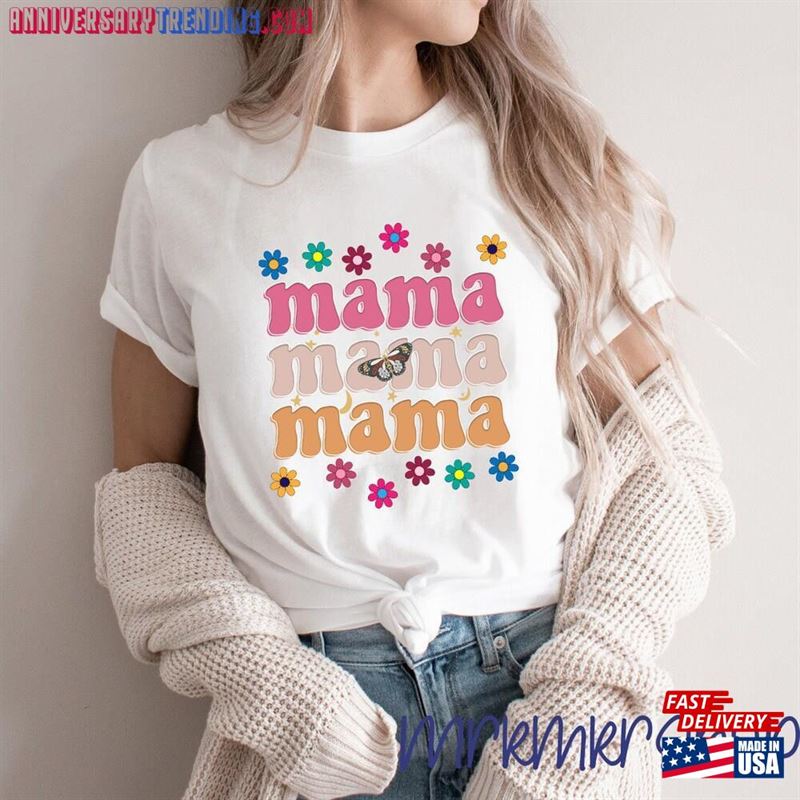 Retro Floral Mama T Shirt For Mom Sweatshirt Classic – Bipubunny Store