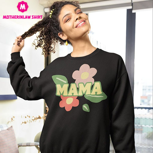 Retro Floral Mama T-shirt, Mom Shirt for Mom for Mother’s Day, Mama T-shirt, Shirt for Mom for Mother’s Day, Mama T-Shirt