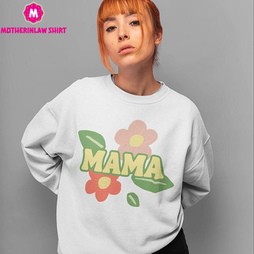 Retro Floral Mama T-shirt, Mom Shirt for Mom for Mother’s Day, Mama T-shirt, Shirt for Mom for Mother’s Day, Mama T-Shirt