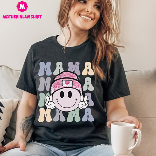 Retro Floral Mama T-shirt, Mom Shirt for Mom for Mother’s Day, Mama T-shirt, Shirt for Mom for Mother’s Day, Mama T-Shirt, Retro Mama Shirt