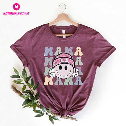 Retro Floral Mama T-shirt, Mom Shirt for Mom for Mother’s Day, Mama T-shirt, Shirt for Mom for Mother’s Day, Mama T-Shirt, Retro Mama Shirt