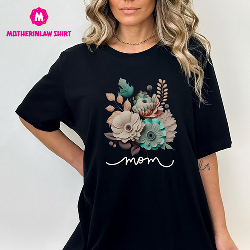 Retro Floral Mom shirt, mama Shirt, Wildflowers mom Shirt, Retro Mom TShirt, Mother’s Day Gift, Flower Shirts for Women, Floral New Mom Gift