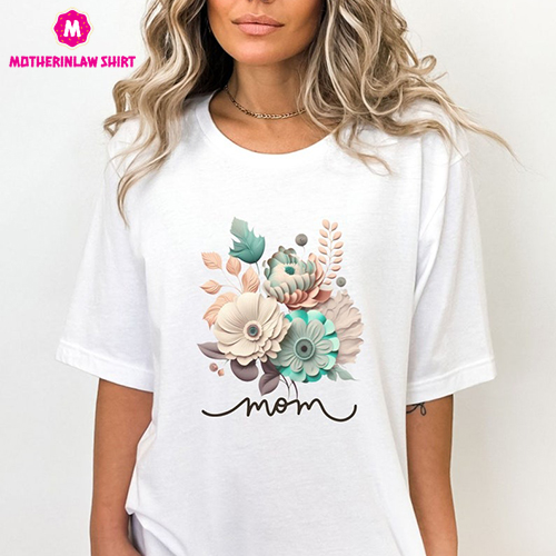 Retro Floral Mom shirt, mama Shirt, Wildflowers mom Shirt, Retro Mom TShirt, Mother’s Day Gift, Flower Shirts for Women, Floral New Mom Gift