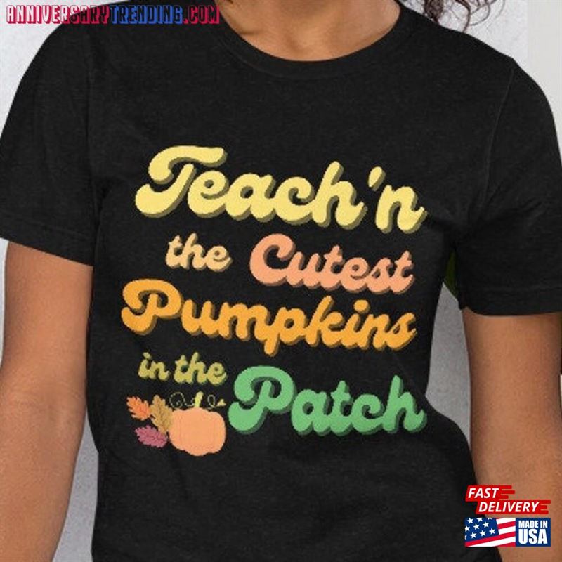 Retro Halloween Teacher Shirt Groovy Tee Fall Pre Hoodie Unisex – Bipubunny Store