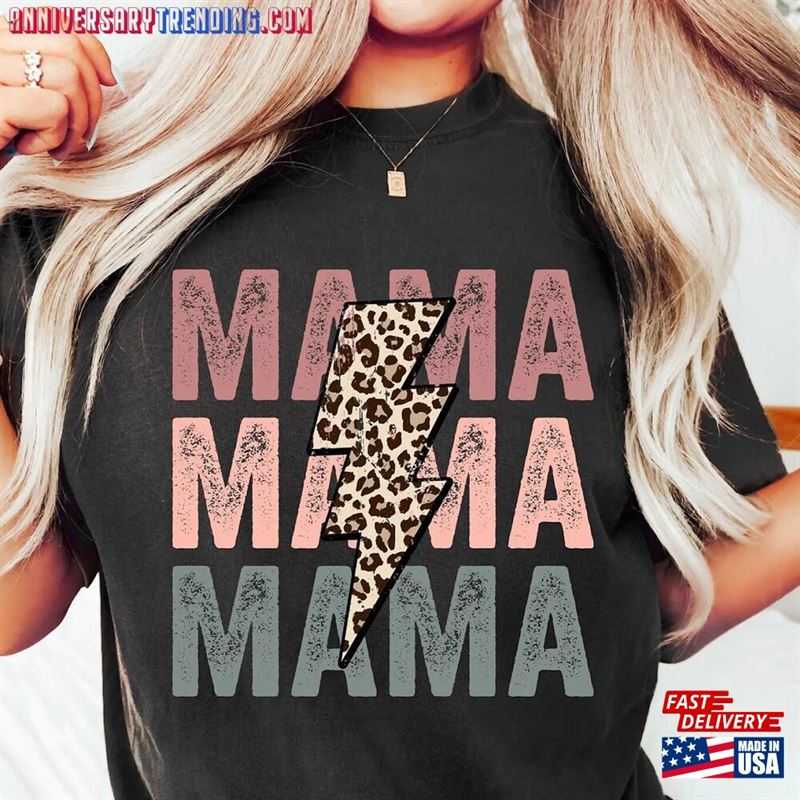 Retro Leopard Mama Shirt Mother’s Day Sweatshirt T-Shirt – Bipubunny Store